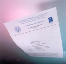 Calibration certificate