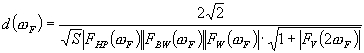 Equation giving dV/V for max. perceptibility of 1