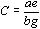 C=a*e/(b*g)
